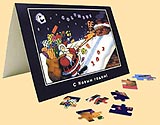 A Christmas puzzle-picture postcard