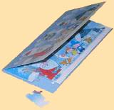 A Christmas puzzle-picture postcard